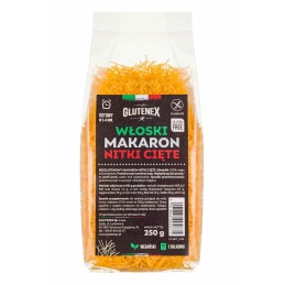 MAKARON (KUKURYDZIANY) NITKI CIĘTE BEZGLUTENOWY 250 g - GLUTENEX