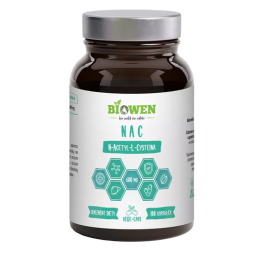 NAC (N-ACETYLO-L-CYSTEINA) (600 mg) BEZGLUTENOWA 100 KAPSUŁEK - HEMPKING (BIOWEN)